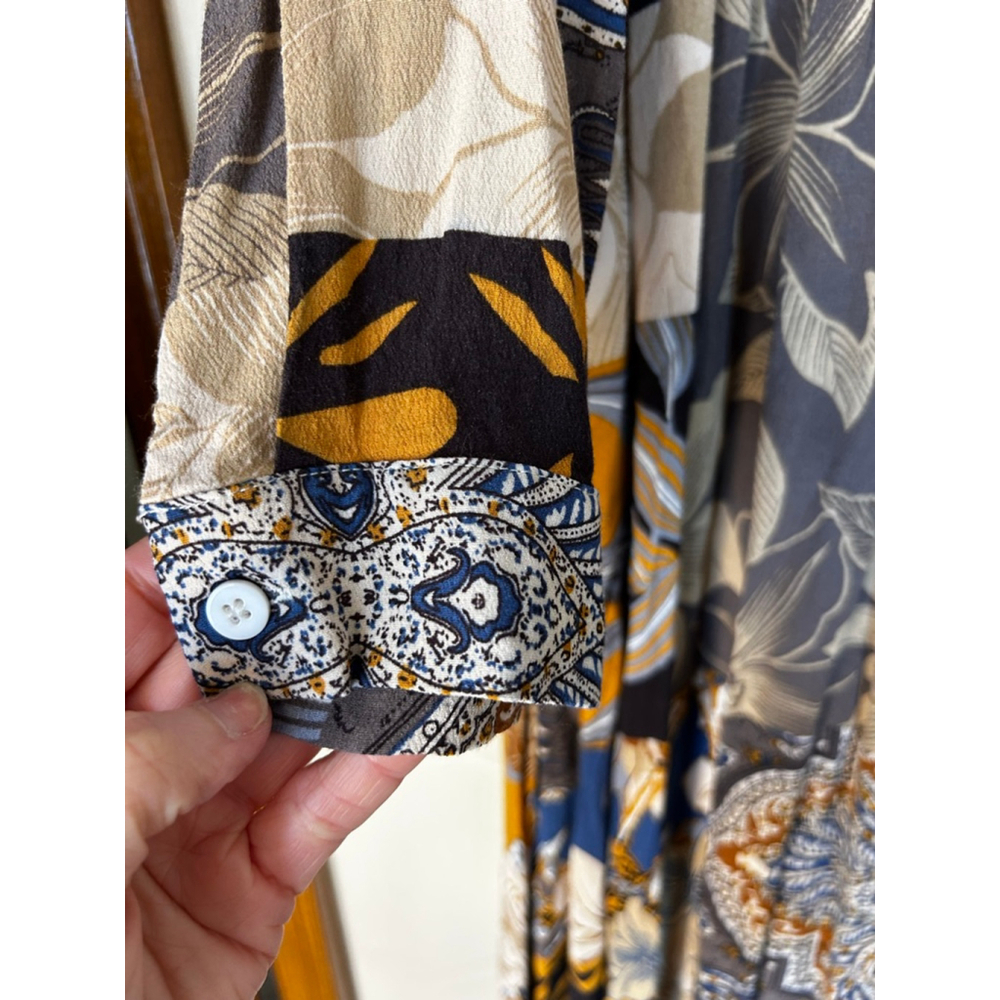 Anthropologie Mare Mare Patchwork Floral Boho Maxi Dress M - Picture 12 of 13